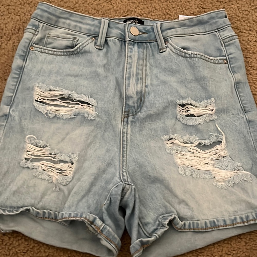 Blue ripped jeans